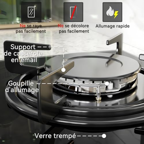 Magicplux Plaque de cuisson gaz 2 feux 4300W