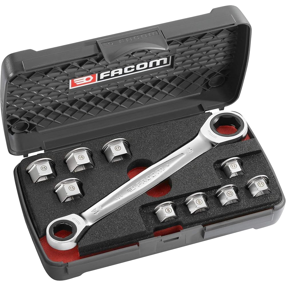FACOM 464.J1APB - Coffret de clé polygonale à cliquet 11 en 1 : Bricolage