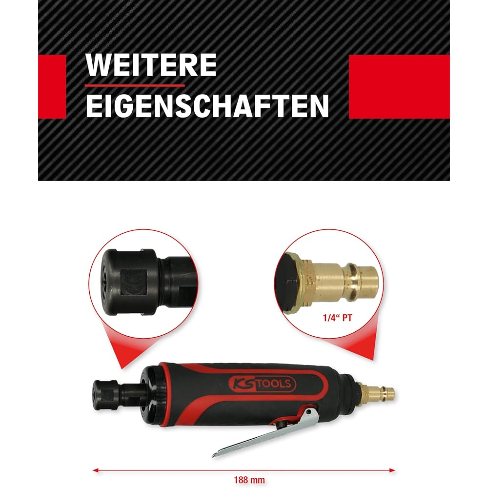 KS Tools - 515.5410 - Meuleuse axiale pneumatique - 370W : Bricolage