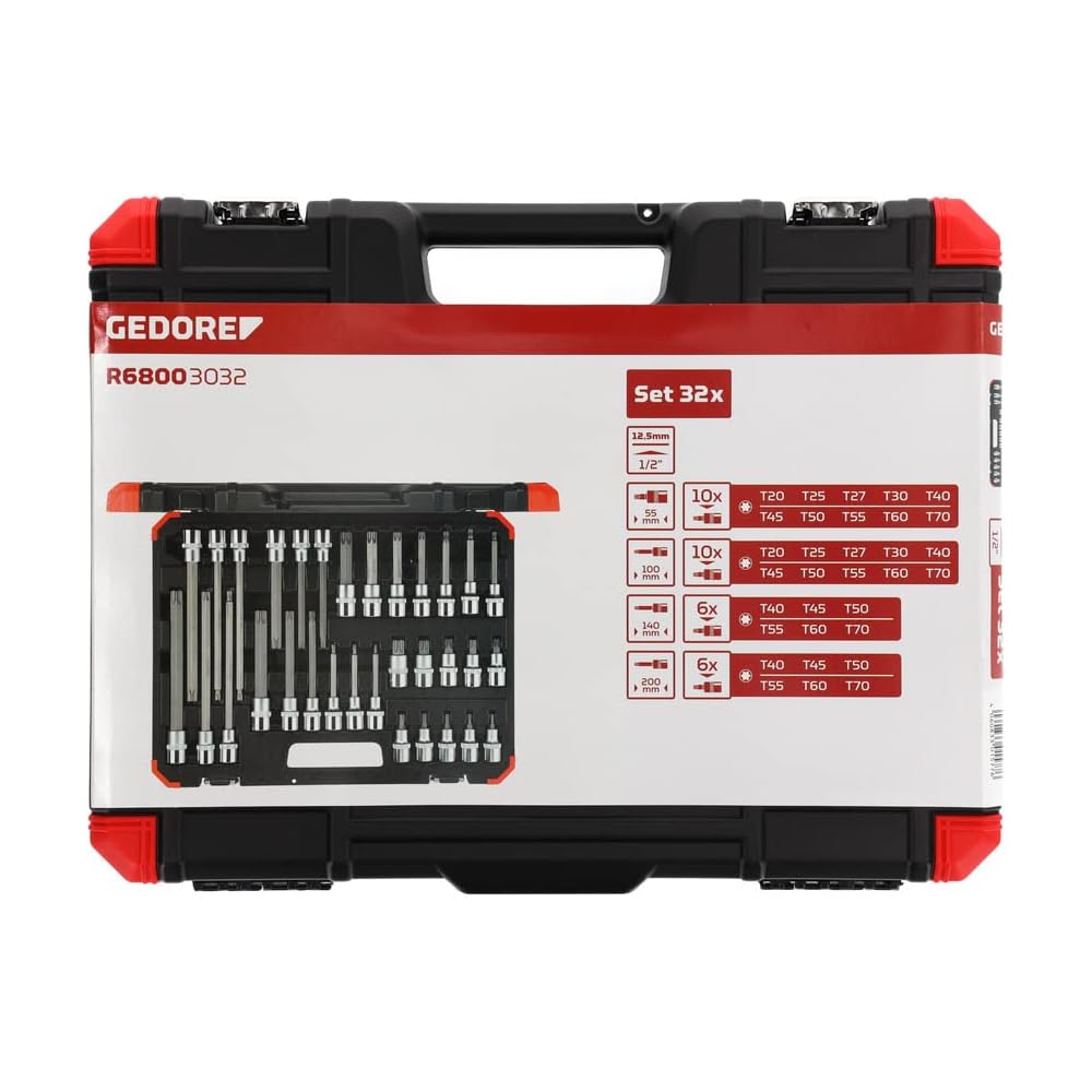 GEDORE red Jeu d’embouts, Composition de douilles tournevis pour vis TX, Embouts de tournevis, Outil, R68003032 : Bricolage