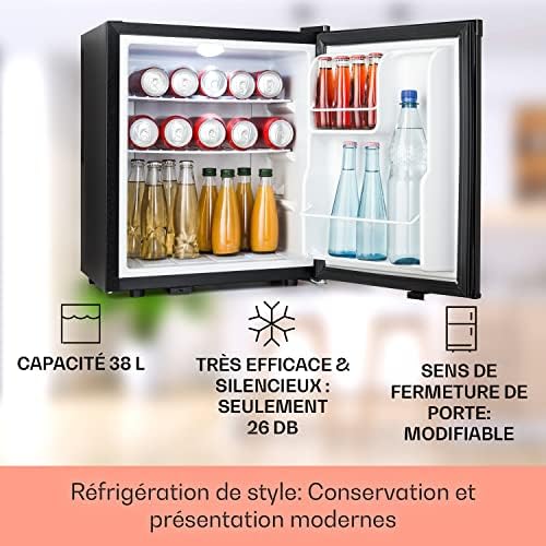 Klarstein Mini frigo de chambre 30L silencieux, réglable 5-15°C