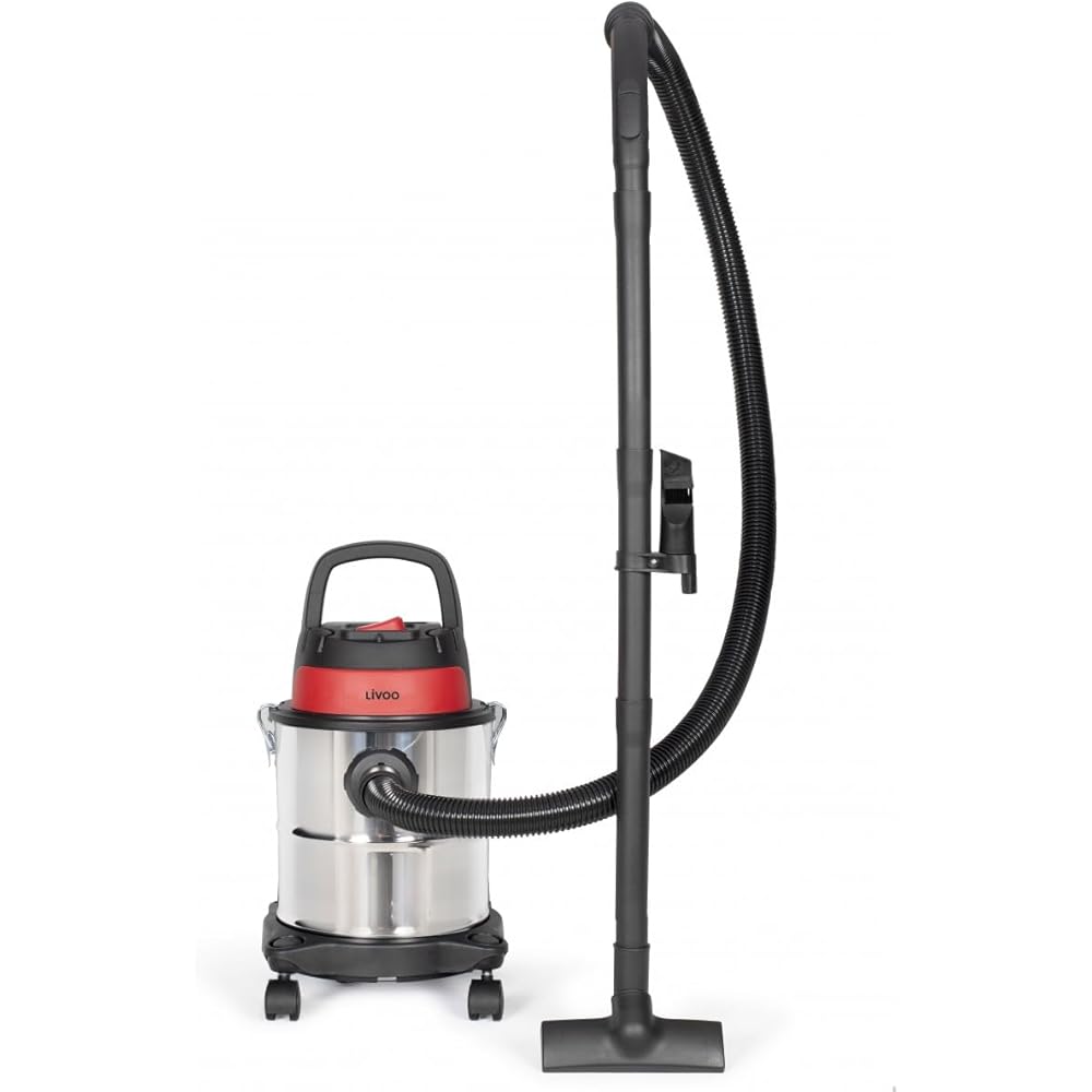 Livoo - Aspirateur eau et poussières DOH140-1000W, acier inoxydable, 12L, fonction soufflerie, 16kPa, accessoires inclus : Cuisine et Maison