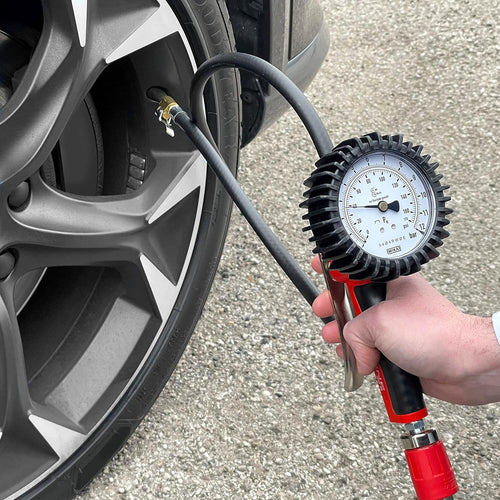 : GAV Pistolet Gonfleur Pneus Voiture et Camion avec Manometre Pression Pneu WIKA 80mm - Homologué