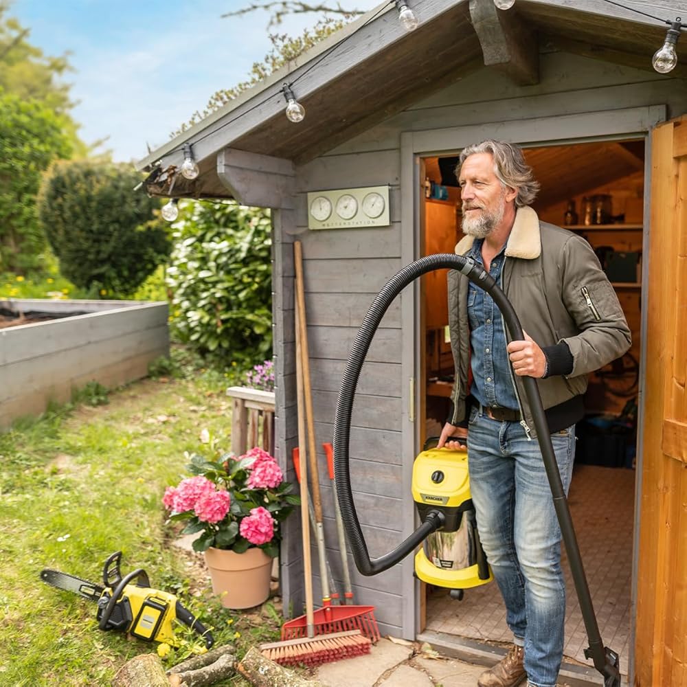 Kärcher WD 3-18 1.628-575.0 NASS-/Trockensauger 225W 17l Ohne Akku, Aspirateur Eau & poussière sur Batterie, Alu, Jaune, 18 V : Cuisine et Maison