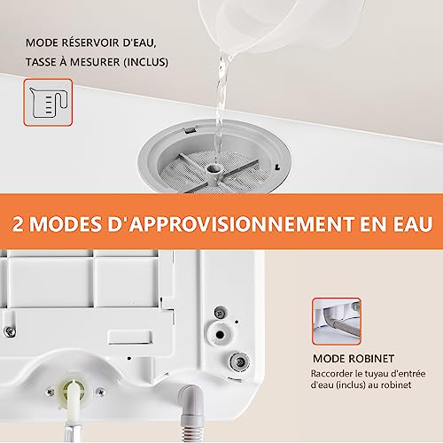 Karlxtom Lave-vaisselle de table compact 6 programmes