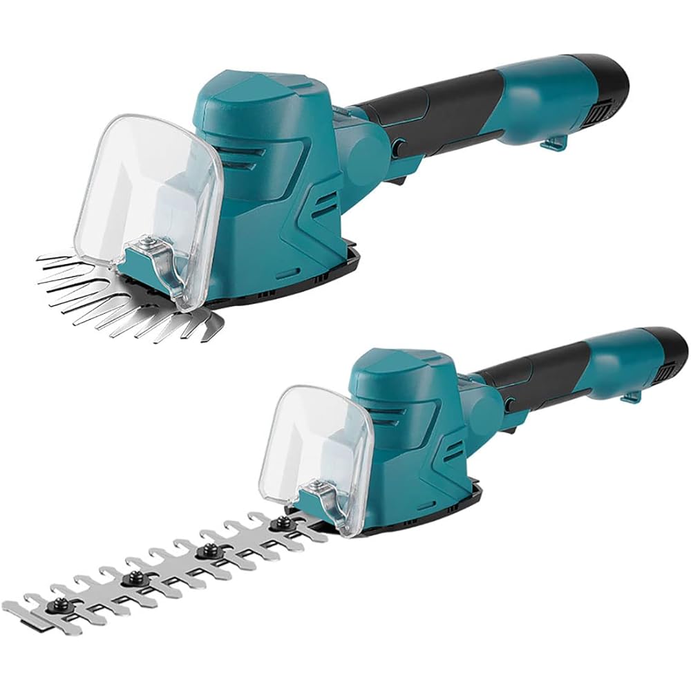 Cisaille à Gazon et Taille-haie sans Fil, Taille-haie électrique sans Fil 2 en 1, Batterie Lithium-ION intégrée, cisailles topiaires, Tondeuse à Main pour la Culture d'arbustes, de Jardin, d'herbe : Jardin