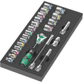 Wera 05150111001 Insert en mousse 9721, jeu de cliquet 8000 B Zyklop 3/8" 1, 23 pièces Noir-vert : Bricolage