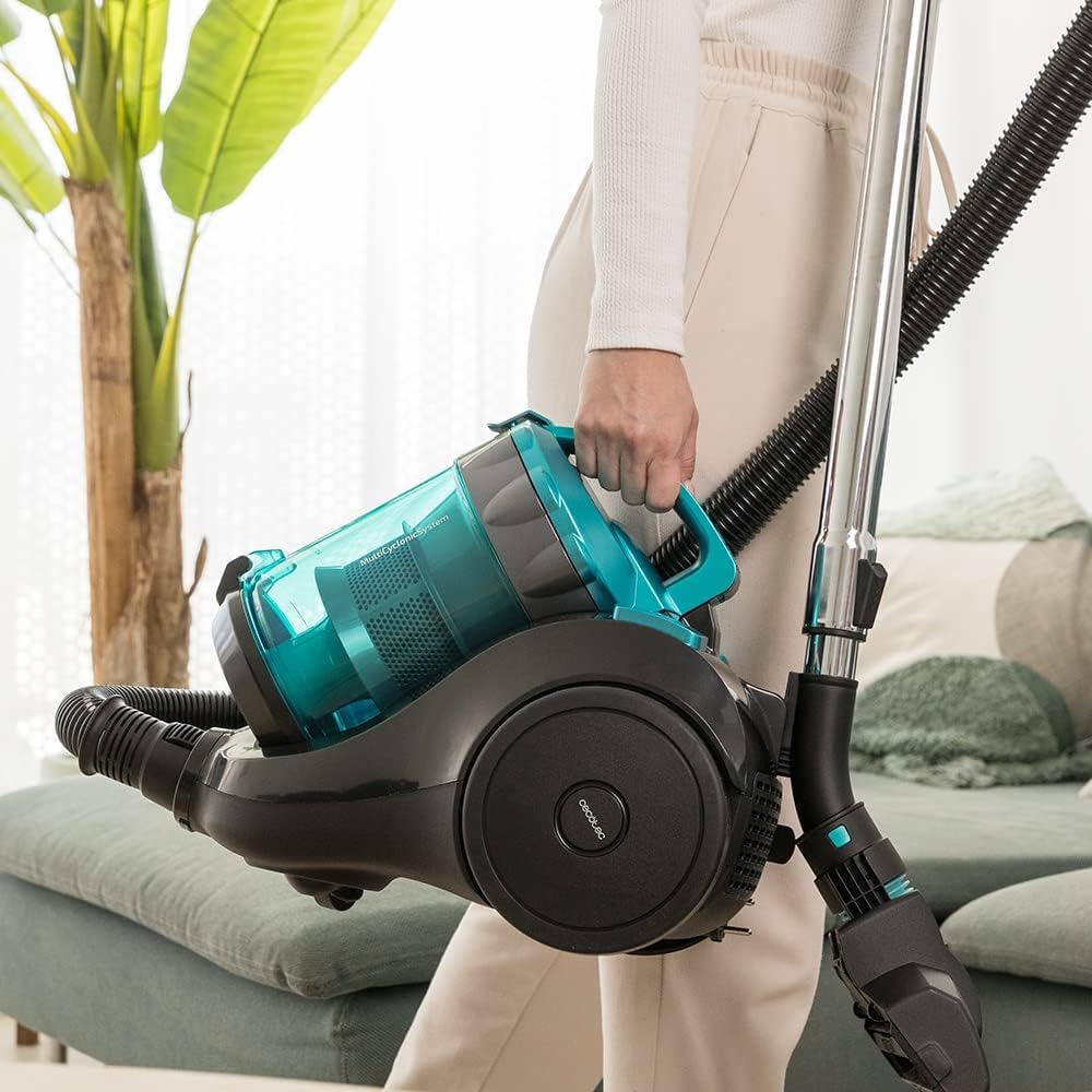 Cecotec Aspirateur sans Sac Conga Rockstar Multicyclonic, Aspirateur Traineau Puissant 800 W, Multicyclonique, Capacité de 2,5 L, Filtre à Haute Efficacité, Tube en métal, 2 Accessoires : Cuisine et Maison