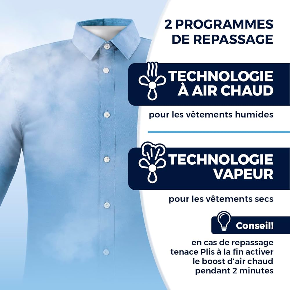CLEANmaxx Repasseur Automatique de Chemises Pro Steam