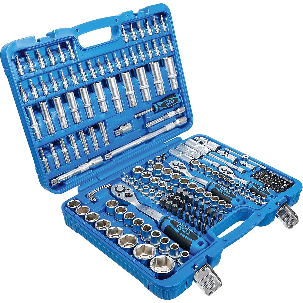 BGS 2243 | Jeu de douilles à six pans | 6,3 mm (1/4") / 10 mm (3/8") / 12,5 mm (1/2") | 192 pièces : Bricolage