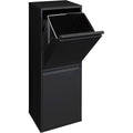 ARREGUI Basic CR206-B Poubelle de Recyclage Cuisine 2 Bacs | 2 x 17 L (34 L) | Poubelle de Tri Sélectif 2 Rangements | Meuble Poubelle en Acier avec 2 Seaux | Sac Poubelle | noir : Cuisine et Maison