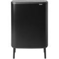 Brabantia - Poubelle 2 x30l - Bo Touch Bin Hi - Poubelle Double Poubelle XXL idéale tri sélectif - Poubelle de Cuisine Garantie 10 ans - Poubelle 60L Ecologique - Noir : Cuisine et Maison