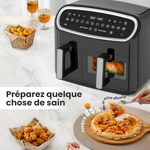 Friteuse sans huile double panier Air Fryer 10L