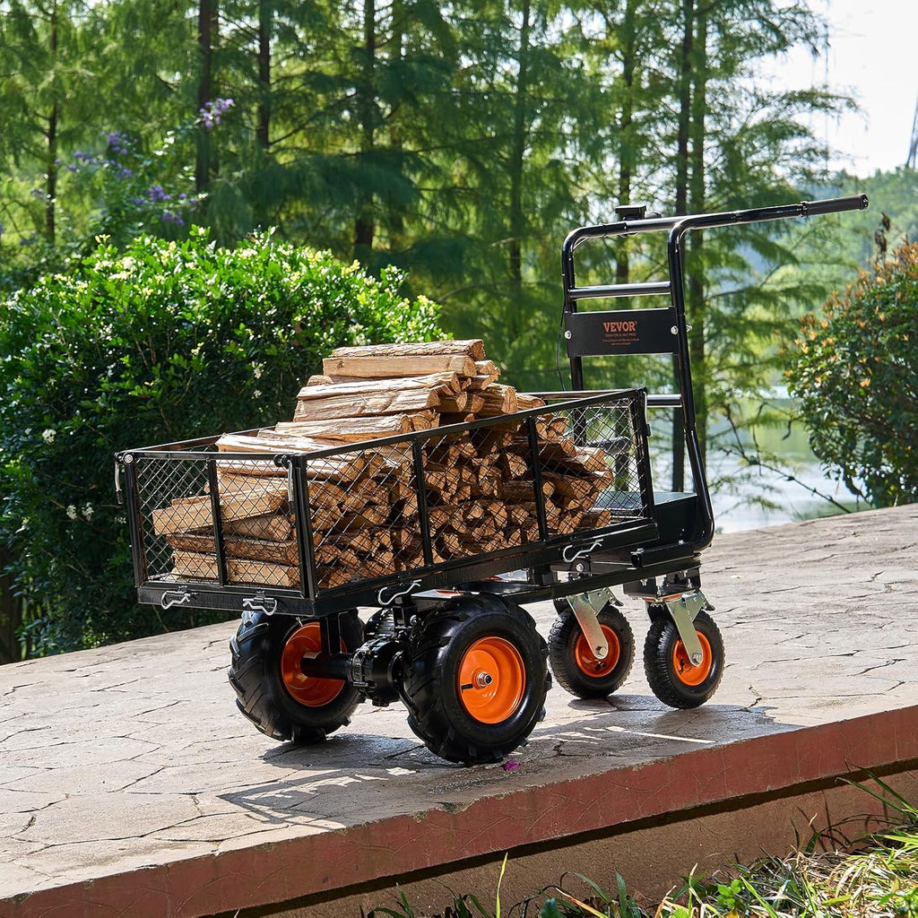 VEVOR Chariot utilitaire électrique 36 V batterie 432 Wh capacité de charge 300 kg
