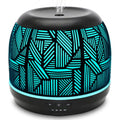 Diffuseur d'Huiles Essentielles 500ml Métal, Exqline Ultrasonique Diffuseur Aromathérapie avec 7 Couleurs LED Electrique Humidificateur d'air pour la Maison, Yoga, Bureau, Spa, Chambre, Noir : Hygiène et Santé