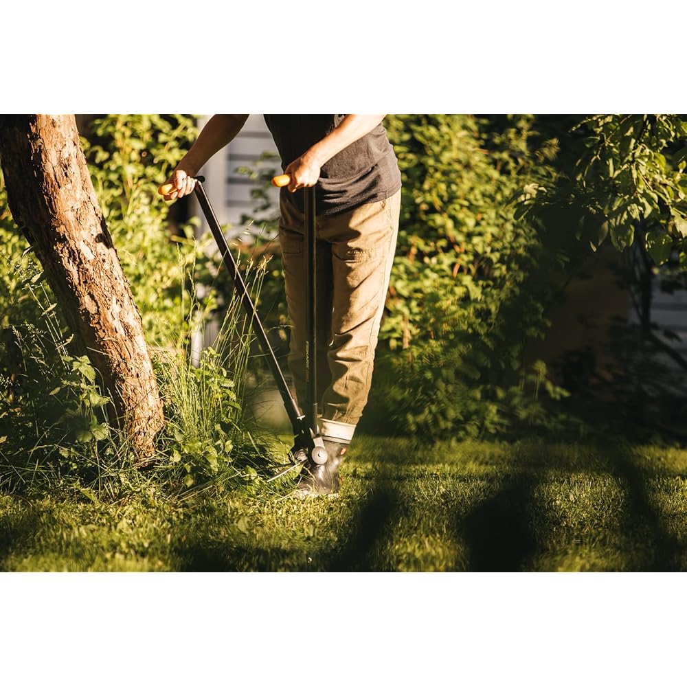 Fiskars Cisaille à Levier multifonctions pour haies & gazon, Portée max.: 2,5 m, Noir/Orange, PowerLever, GS53, 1001565 : Jardin