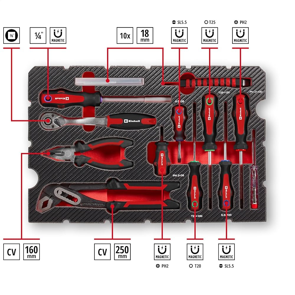 Einhell E-CASE 80 pièces valise d'outils