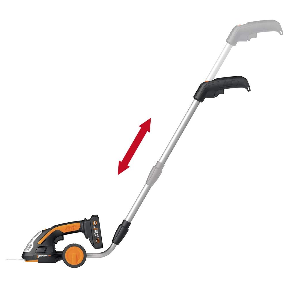 WORX 2 en 1 Set Cisaille à Gazon et Taille-buisson sans Fil WG801E.3,18V (20V Max) 2,0Ah PowerShare, 2 Lames, 1 Manche télescopique, Changement Rapide de Lame, 1 Batterie 2Ah : Jardin