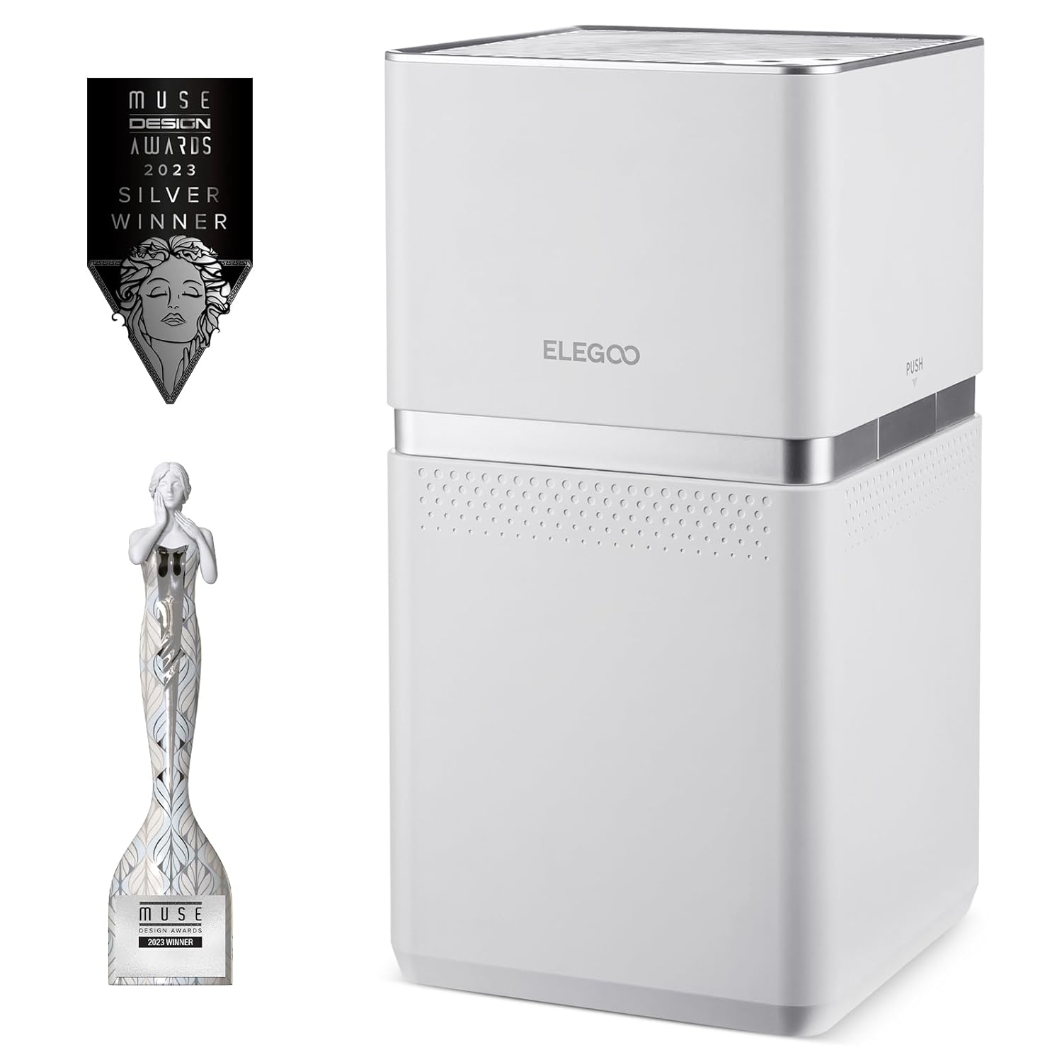 ELEGOO Mars Mate Purificateur d'air avec filtre à charbon actif adapté aux imprimantes 3D LCD Saturn 3 Ultra Mars 4 Ultra Taille de 210 mm x 247 mm x 410 mm : Cuisine et Maison