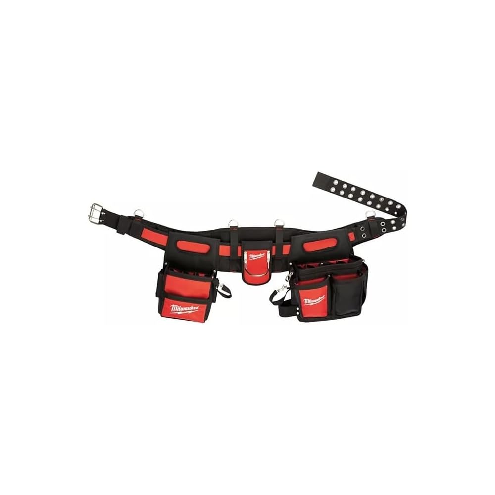 Milwaukee 48 22 8110 Ceinture de travail 29 poches Rouge/noir : Bricolage