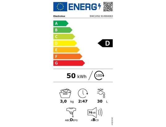 Electrolux EWC1052 Lave-linge frontal compact 3kg
