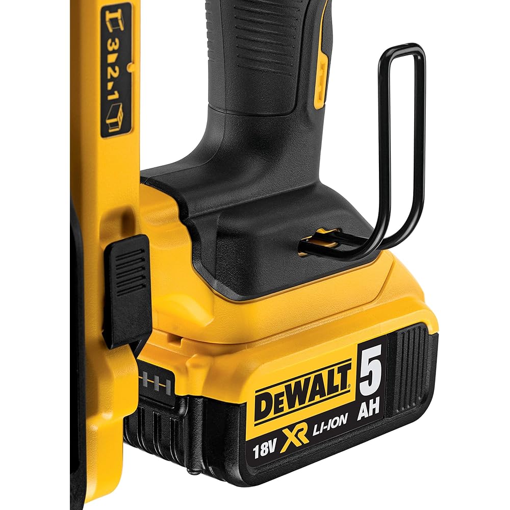 DEWALT DCN890P2-QW Cloueur béton XR 18 V avec 2 batteries 5 Ah chargeur et pointes béton 2,6 x 20 mm