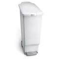 simplehuman CW1362 poubelle étroite à pédale, poubelle de recyclage pour la cuisine, tri selectif, plastique blanc, 40 litres : Cuisine et Maison