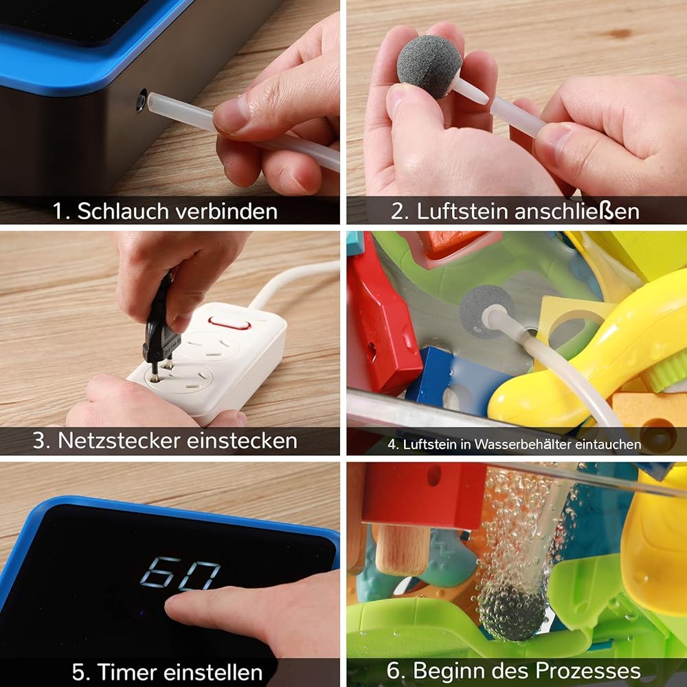 Airthereal AH1000 Générateur d'ozone pour eau et air – Puissance 1000 mg/h avec minuterie et générateur d'ions négatifs – Purifiez l'eau, l'air, les gants de toilette, produisez et plus encore : Cuisine et Maison