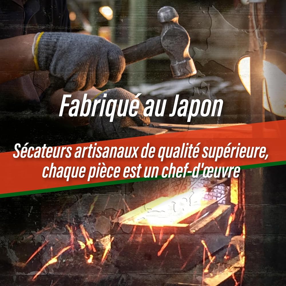 SUIZAN Cisaille à haies 575mm - Sécateur de jardin professionnel japonais à deux mains pour une taille précise : Jardin