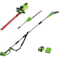 Greenworks 40V perche et taille-haie perche, taille-haie avec batterie/chargeur 2Ah : Jardin