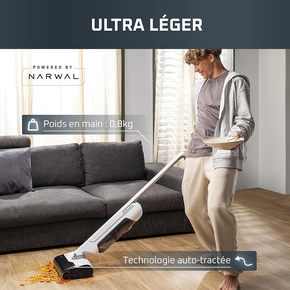 Rowenta X-Clean 10 et Clean it Aspirateur laveur sans fil et shampouineuse pour sols durs tapis et moquettes