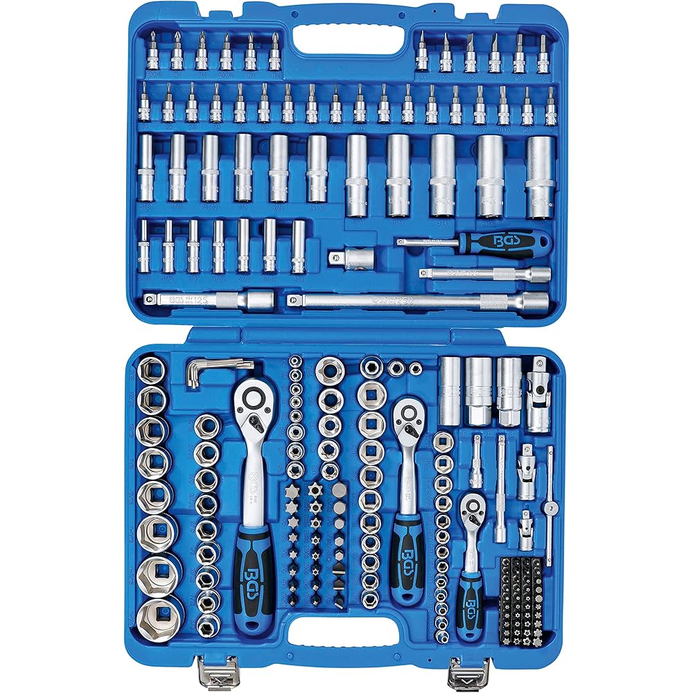 BGS 2245 | Jeu de douilles à six pans | 6,3 mm (1/4") / 10 mm (3/8") / 12,5 mm (1/2") | en pouce | 192 pièces : Bricolage