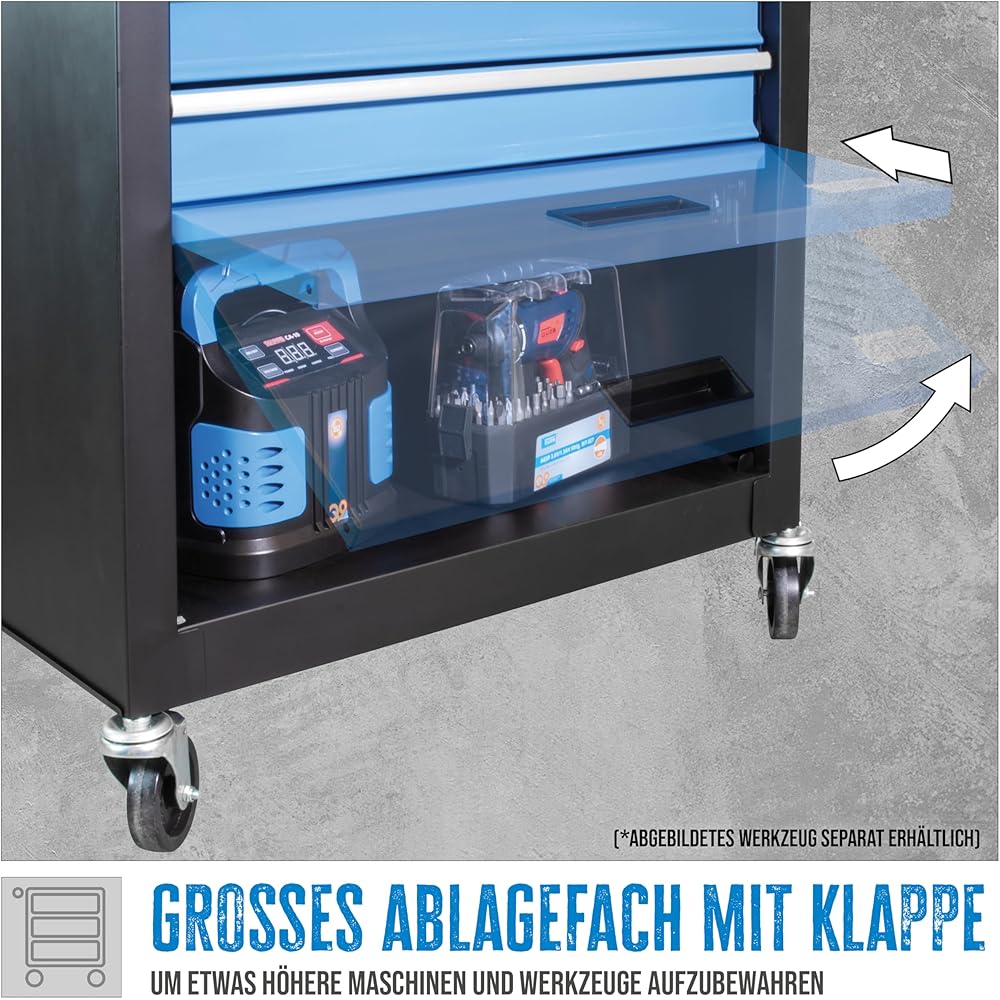 Güde Chariot d'atelier, Métal, Bleu, kompakt : Bricolage