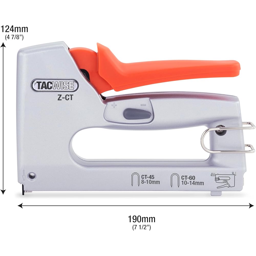 Tacwise 1787 Z-CT Duo Agrafeuse pour Câbles en Métal avec 25.000 Agrafes Blanches, Utilise les agrafes CT-45 et CT-60 : Bricolage