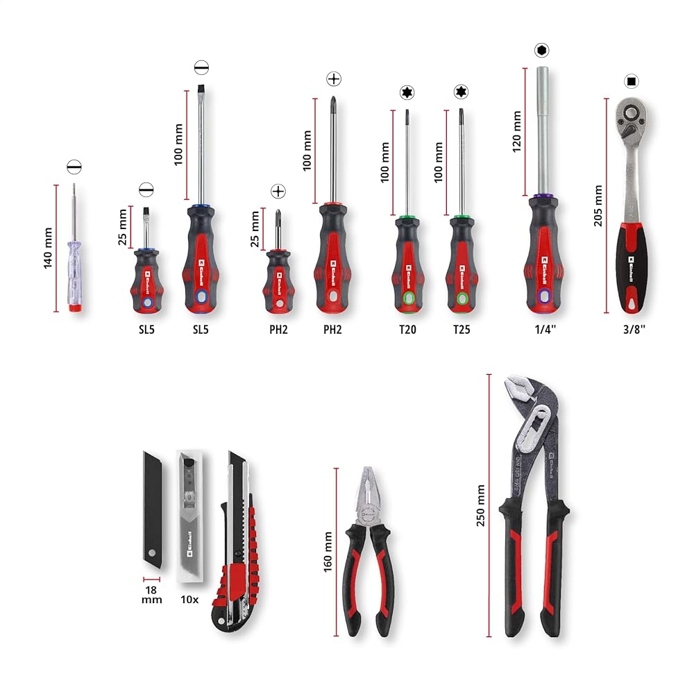 Einhell E-CASE 80 pièces valise d'outils