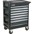 STIER Servante d'atelier Premium vide avec couvercle en plastique, 960 x 700 x 490 mm, 7 tiroirs, charge max. 500 kg, chariot d'atelier, chariot d'outils, chariot de montage : Commerce, Industrie et Science