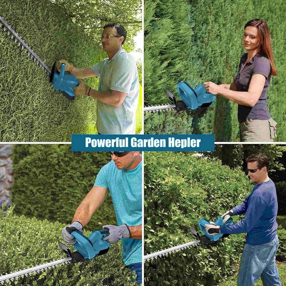 Taille Haies électrique, Taille Haie Batterie 21V, 20 Pouces Taille Haie sans Fil avec Batterie et Chargeur, Espacement Dentaire De 15 Mm,Taille Haie pour Jardin, Pelouse, Arbustes,Gazon (2 Batteries) : Jardin