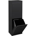 ARREGUI Basic CR206-B Poubelle de Recyclage Cuisine 2 Bacs | 2 x 17 L (34 L) | Poubelle de Tri Sélectif 2 Rangements | Meuble Poubelle en Acier avec 2 Seaux | Sac Poubelle | noir : Cuisine et Maison