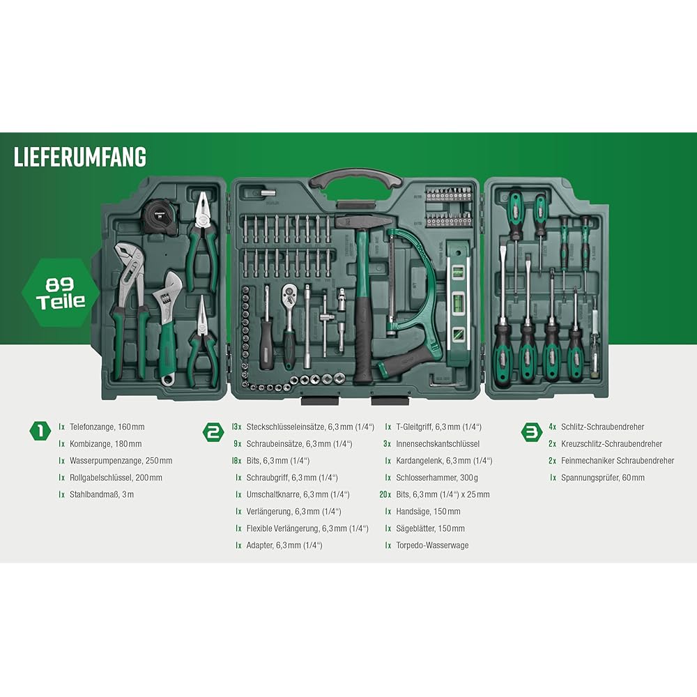 Brüder Mannesmann 29085 Coffret à outils universel : Bricolage