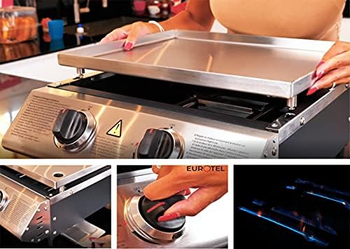 Eurotel Plancha à gaz acier inox 6.3kW