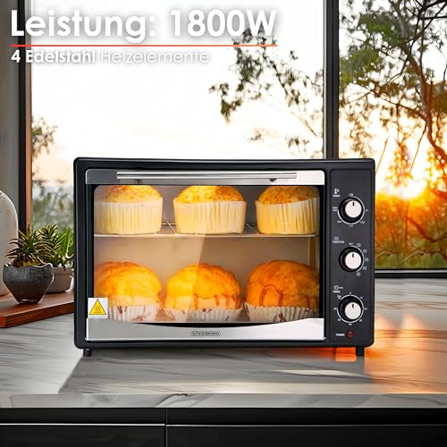 Mini four 45L chaleur tournante avec tournebroche 1800W