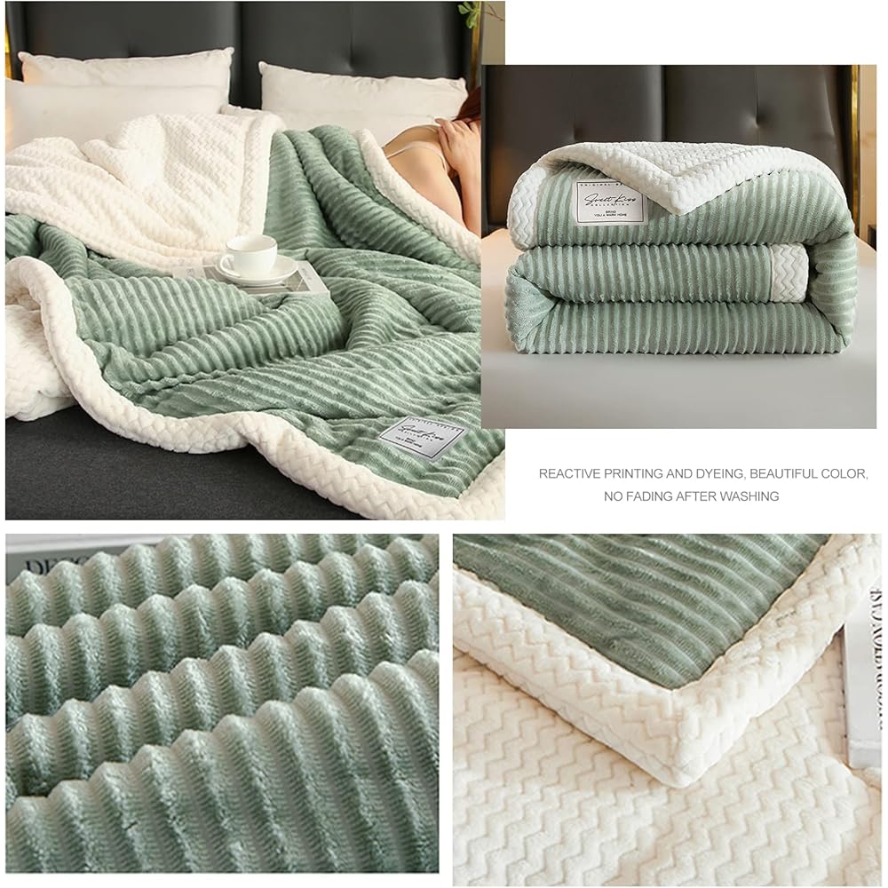 Ergocar Couverture, Plaid Double Face Doux et Chaud, Couverture de Décoration Intérieure Chaude et Légère, Plaid Jeté Canapé Flanelle, pour Convient à Toutes Les Saisons : Cuisine et Maison