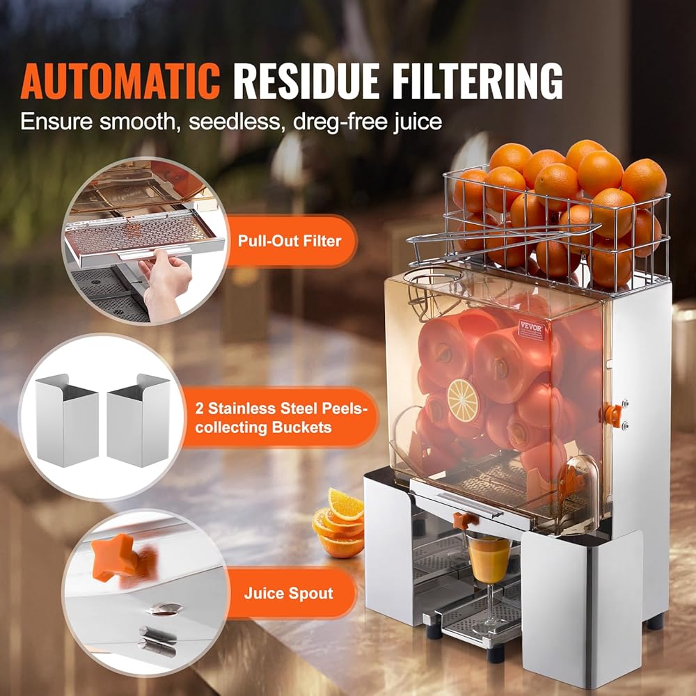 VEVOR Presse-Agrumes Électrique Commercial 120W