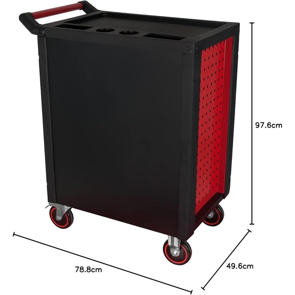 KS Tools 826.7515 RACINGLINE Servante d'atelier avec 7 tiroirs et 515 outils haut de gamme Noir/rouge : Bricolage