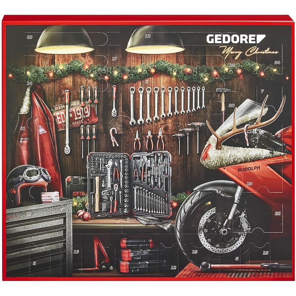 GEDORE 3304900 R49002042 Calendrier de l'Avent 2022 42 - Calendrier de l'Avent pour homme, cadeau pour homme, calendrier de l'Avent 2022 : Bricolage
