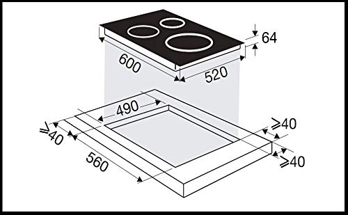 Sauter SPI9643B Plaque induction 4 foyers 7400W