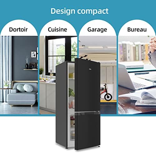 CHiQ Réfrigérateur congélateur combiné 356L, inox