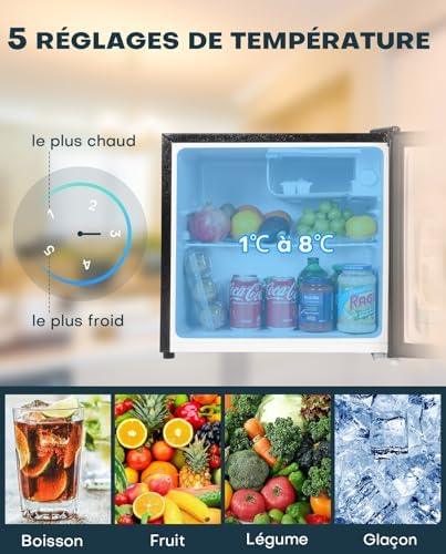 Upstreman 46L Mini frigo avec congélateur