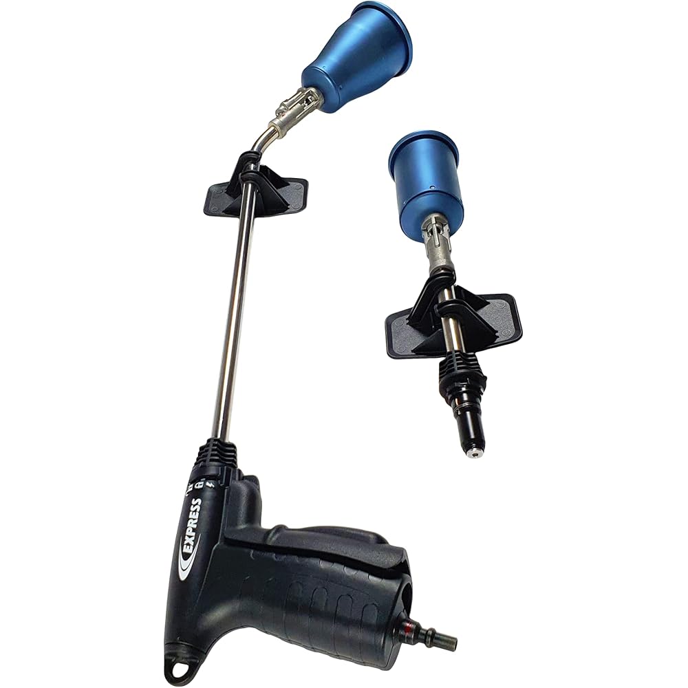 Express, 75103, Chalumeau Piezo Étancheur Titane R, composé d'une Lance de 150 kW, d'une Lance de 50 kW et d'une Poignée Sécurité avec Gâchette Piezo et Raccord Rapide, Livré en Valisette : Bricolage