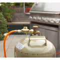 CFH Brûleur GV 900 52084 avec régulateur de pression, support de pose et tuyau de 5 m, 3/8" en Argenté, Bleu, Orange : Jardin